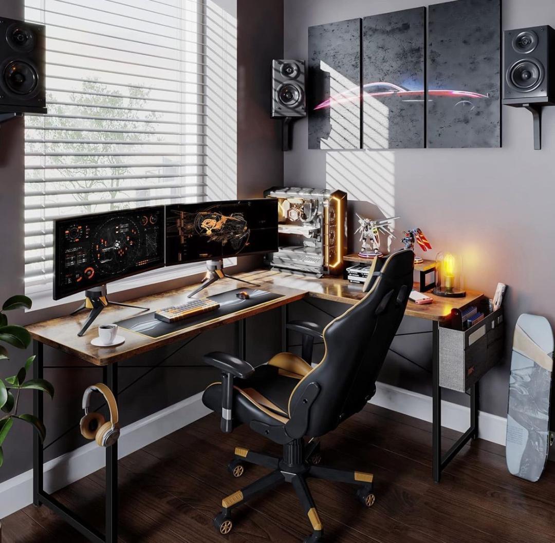 【OKC6】ODK l字デスク パソコンデスク ゲーミングデスク L字型