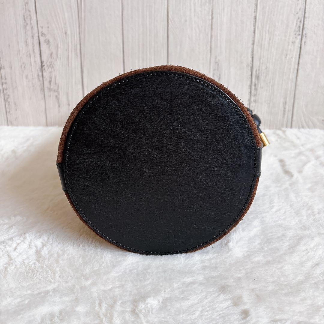 【美品】VIOLAd'ORO ヴィオラドーロ バケツバッグ トート巾着 スエード