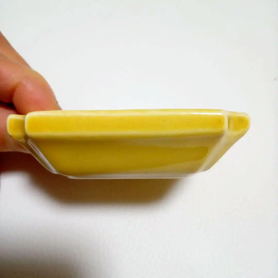 古陶器　珉平焼　隅切皿　豆皿　角皿　9枚　陶磁器　骨董品　年代物　アンティーク