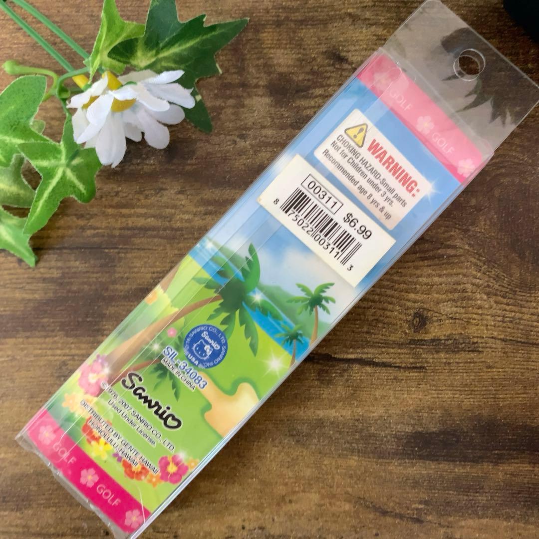 激レア！！日焼けキティ　ハワイ限定 ゴルフ 根付け ストラップ　入手困難品