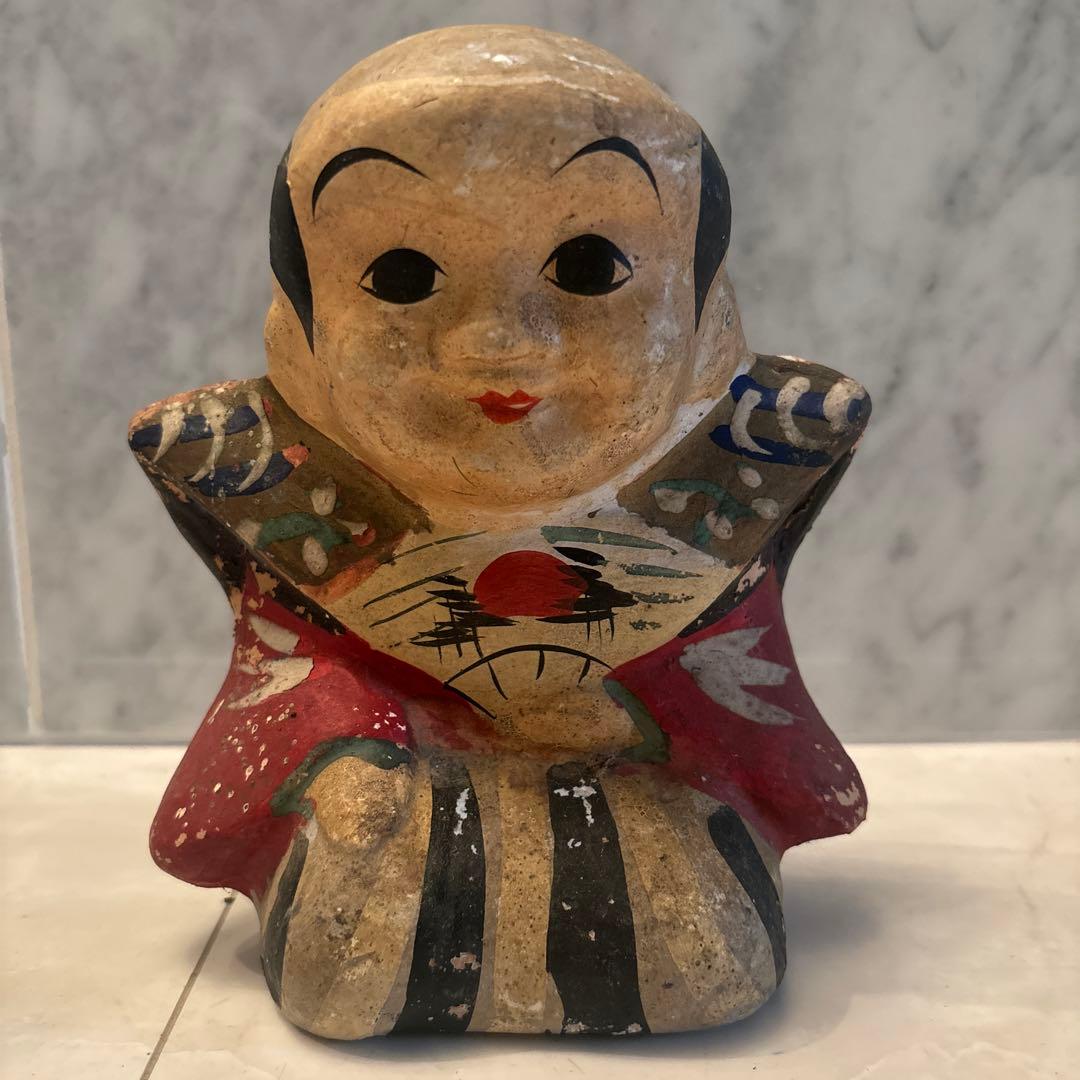 アンティーク約100年前瞳やおでこ、笑顔が美しく着物が素敵な金