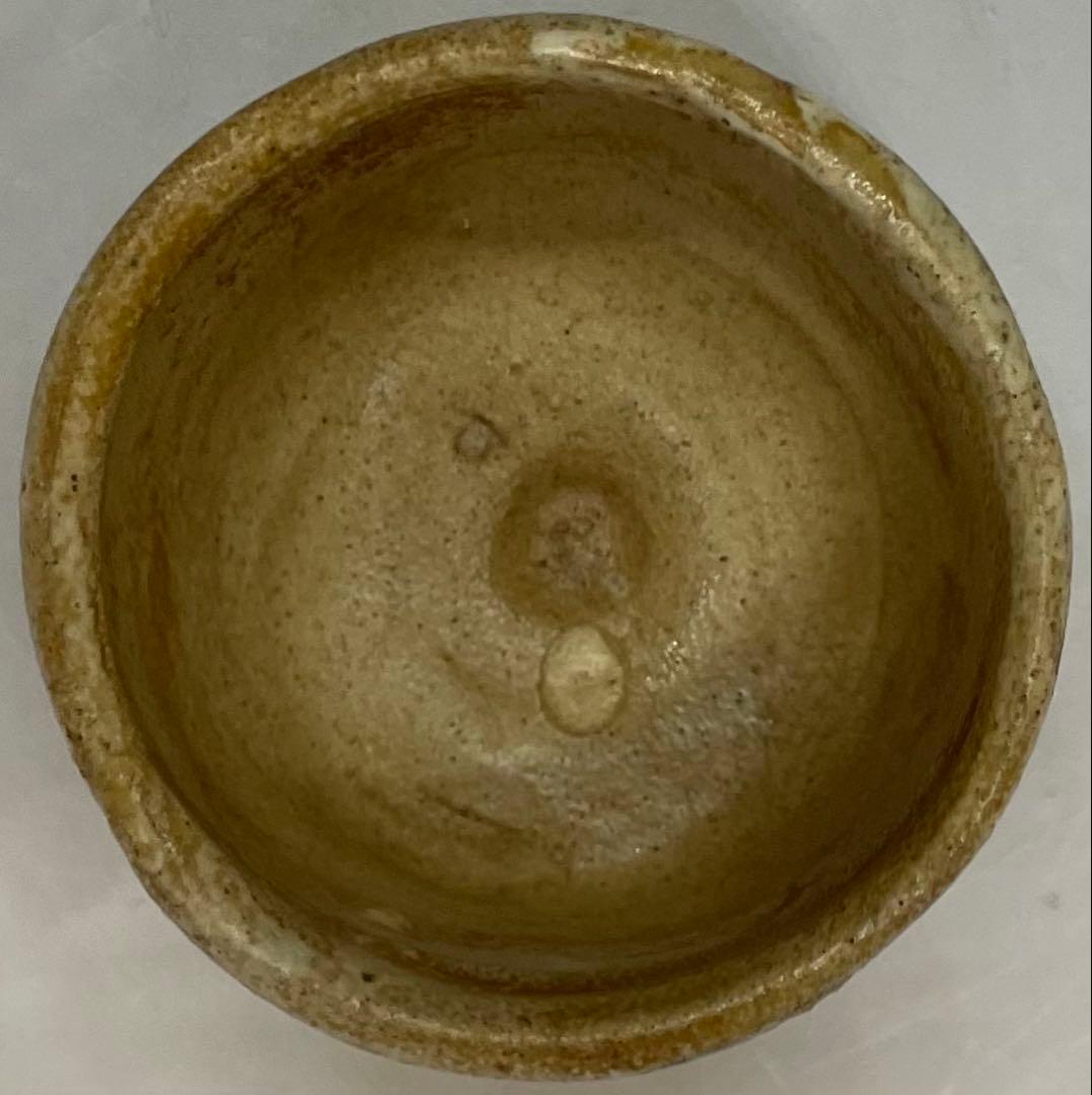 古瀬戸 桃山〜江戸初期 鉄絵筒盃 ぐい呑 美濃焼 箱付 y62