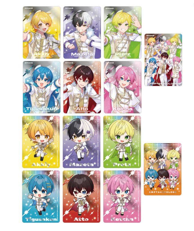 AMPTAK×COLORS ランダムカードコレクションすとふぇす あっとくん等身