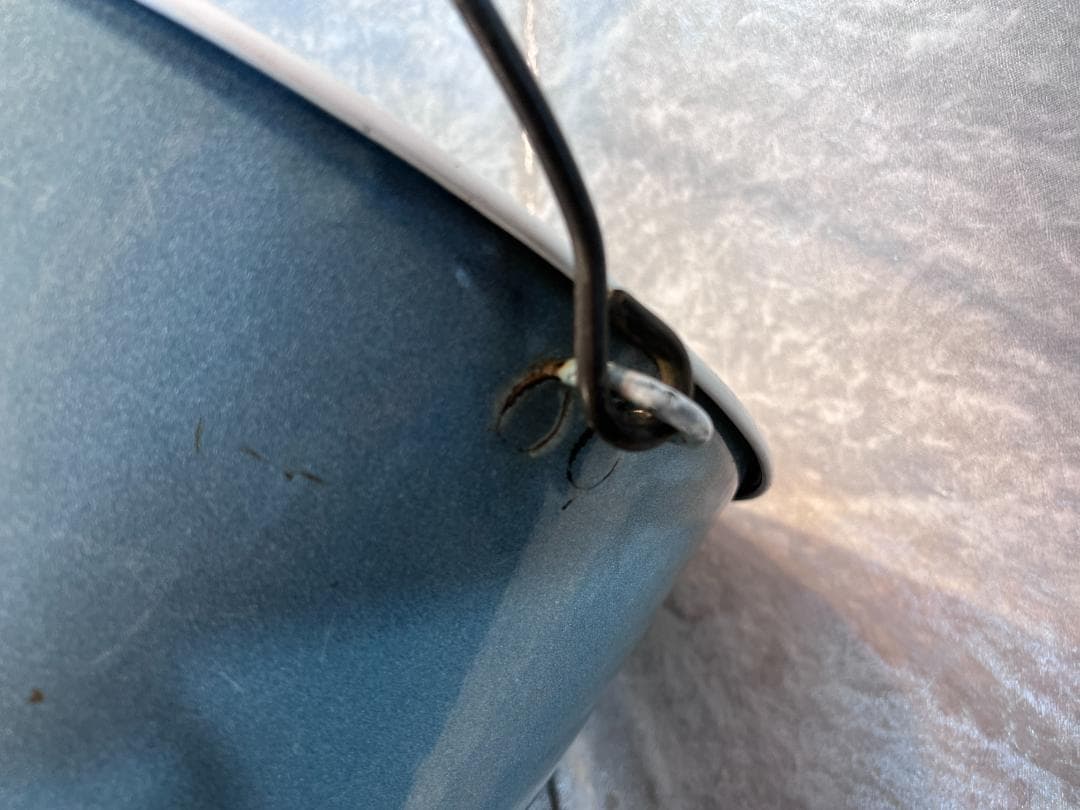 バケツ　持ち手付き　アイアン ホーロー