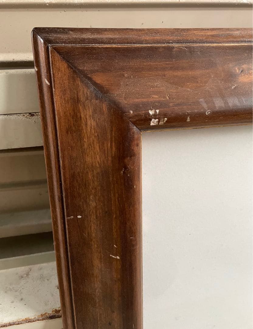 ビンテージ/イタリア製/ウッドフレーム/額縁/金縁/大型/壁掛け/店舗什器