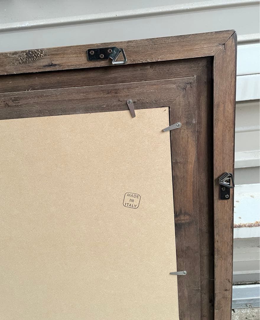 ビンテージ/イタリア製/ウッドフレーム/額縁/金縁/大型/壁掛け/店舗什器