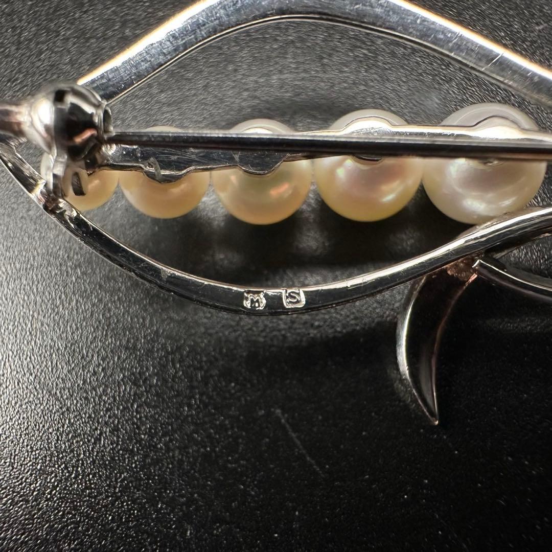 極美品✨ MIKIMOTO ミキモト パール ブローチ ロゴ 刻印 1284