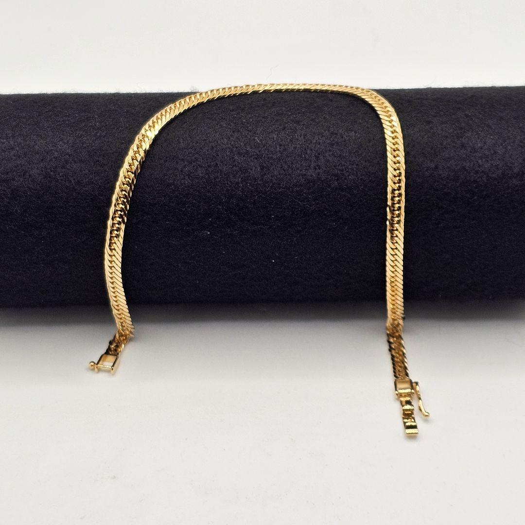 18金 喜平アンクレット 八面トリプル (造幣局検定マーク刻印入) 喜平