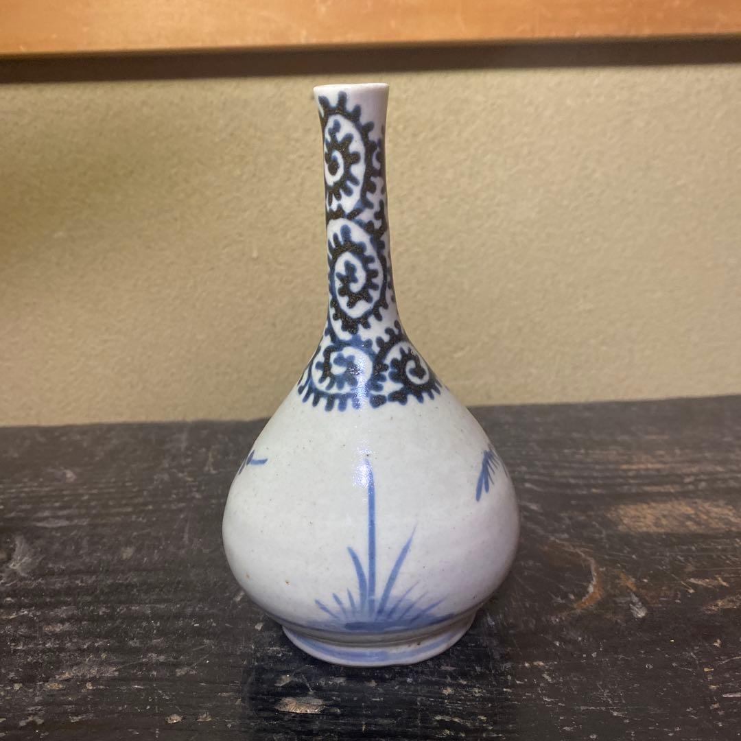 古伊万里たこ唐草徳利