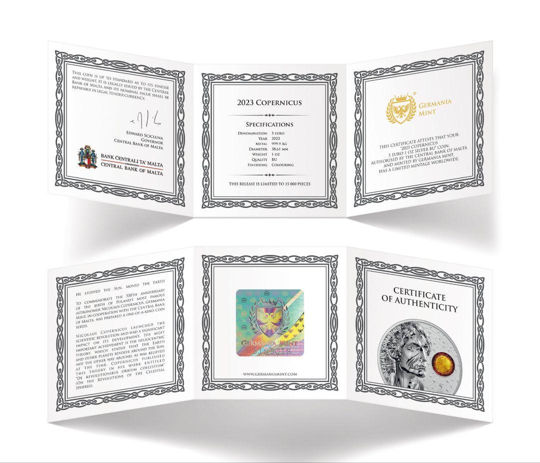 ゲルマニアミント SPパッケージ『地動説 コペルニクス』 1オンス銀貨