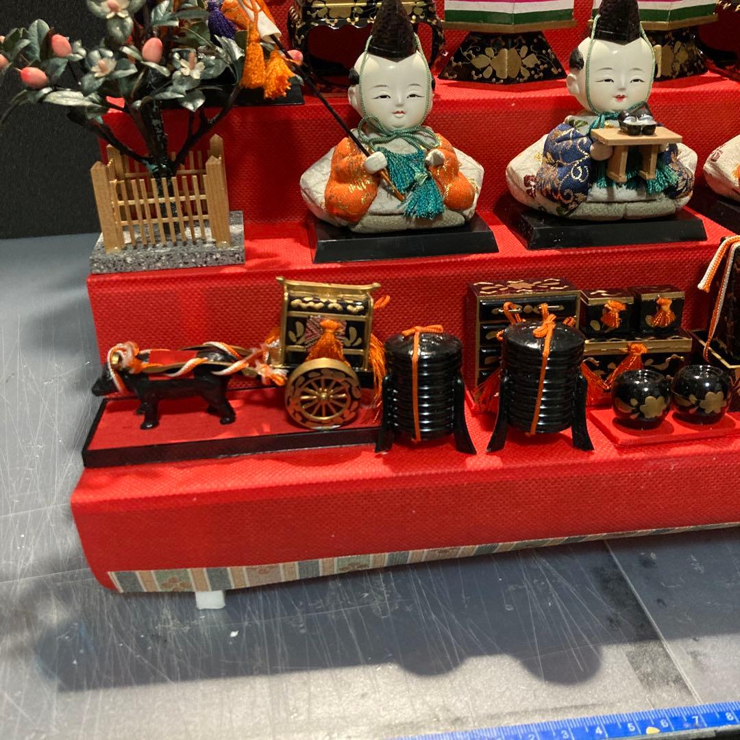 雛人形　まり　木目込み十五人揃え　古め