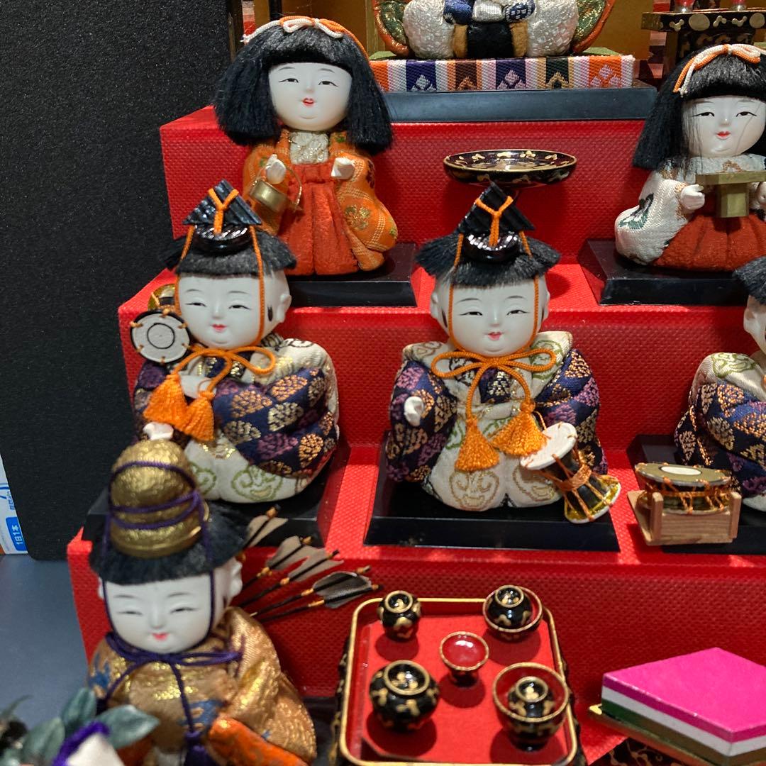 雛人形　まり　木目込み十五人揃え　古め
