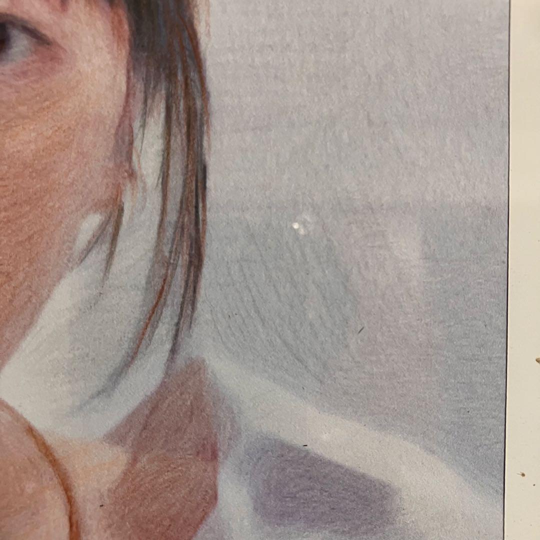 女優画26 額装品　額縁寸法32.7cm×24.0cm　カラー着色　京藤夏樹真作