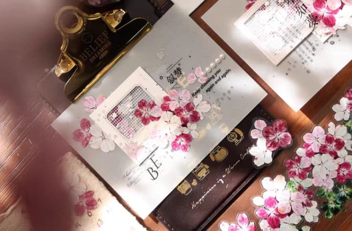 おすそ分け☆海外マステ PETテープ 切り売り 壹洱文创 繁星花海B 1