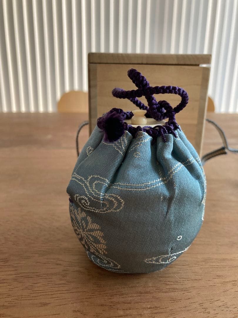 丸壷茶入 仕覆　共箱　茶道具