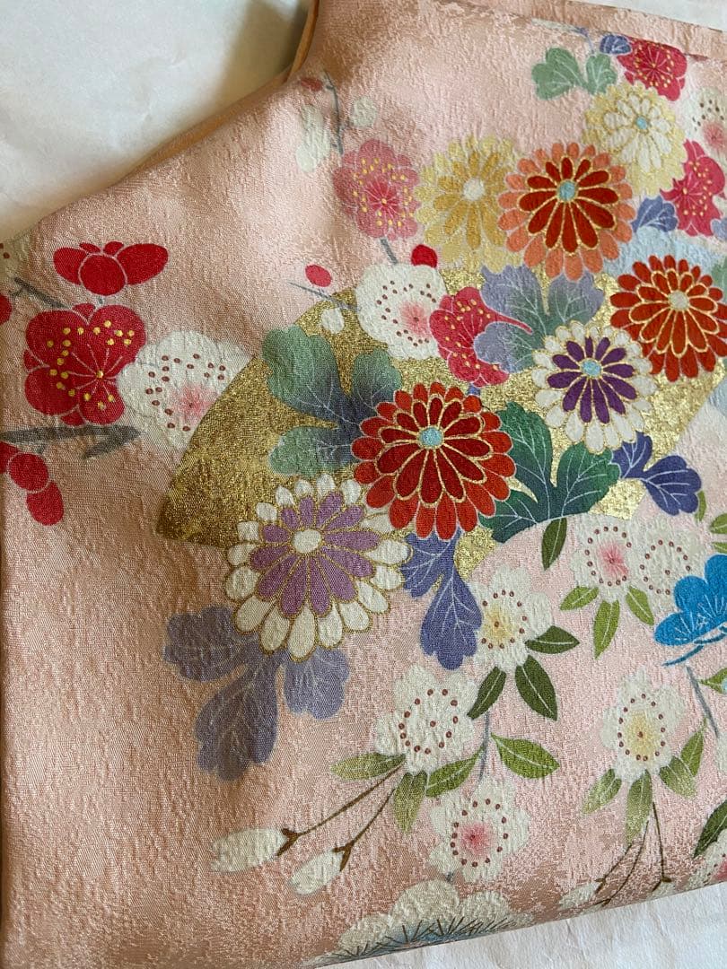 振袖セット 京友禅 金彩加工 古典柄 薄ピンク 川島織物 - メルカリ