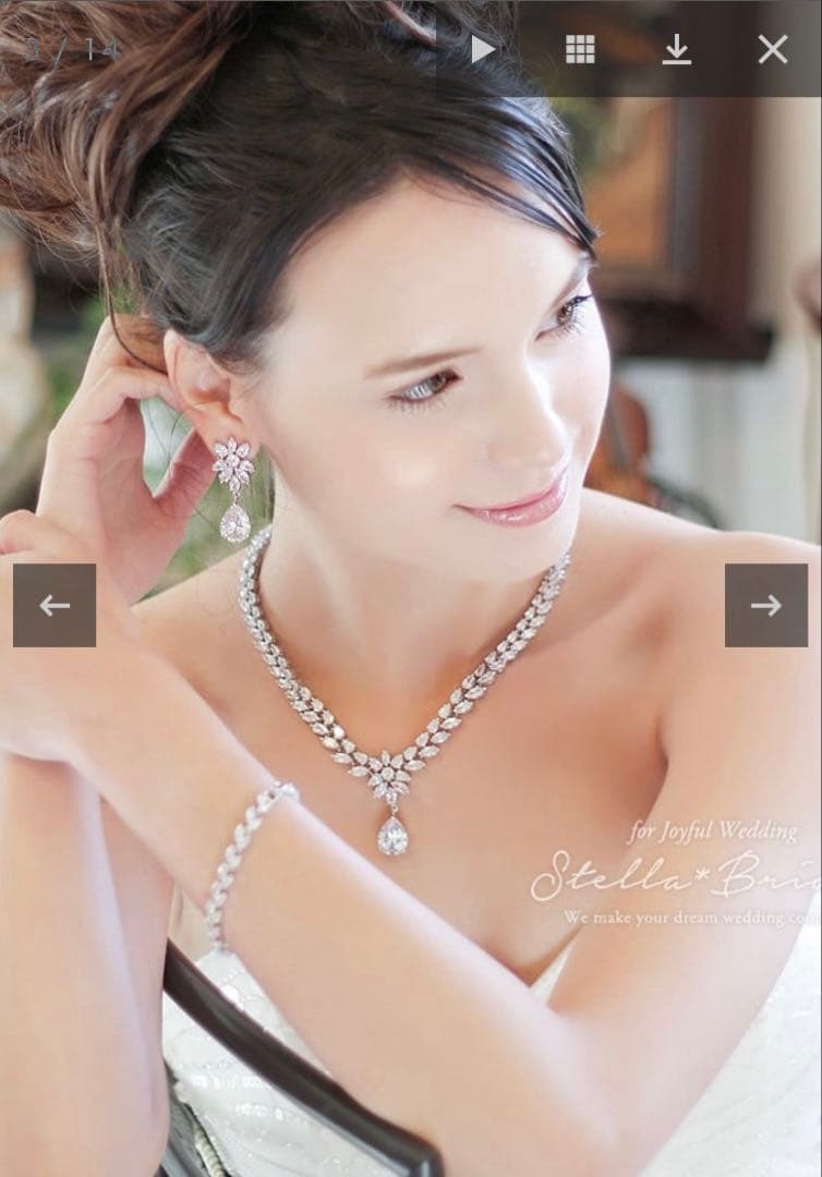 ステラブライダル　ジュディット　ネックレス&イヤリング