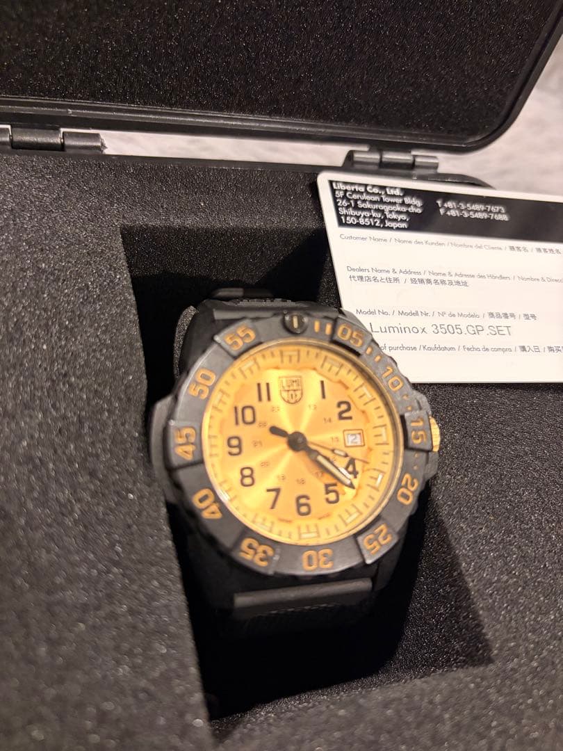 Luminox 3505.GP.SET 限定版 ゴールド文字盤 シリアルナンバー