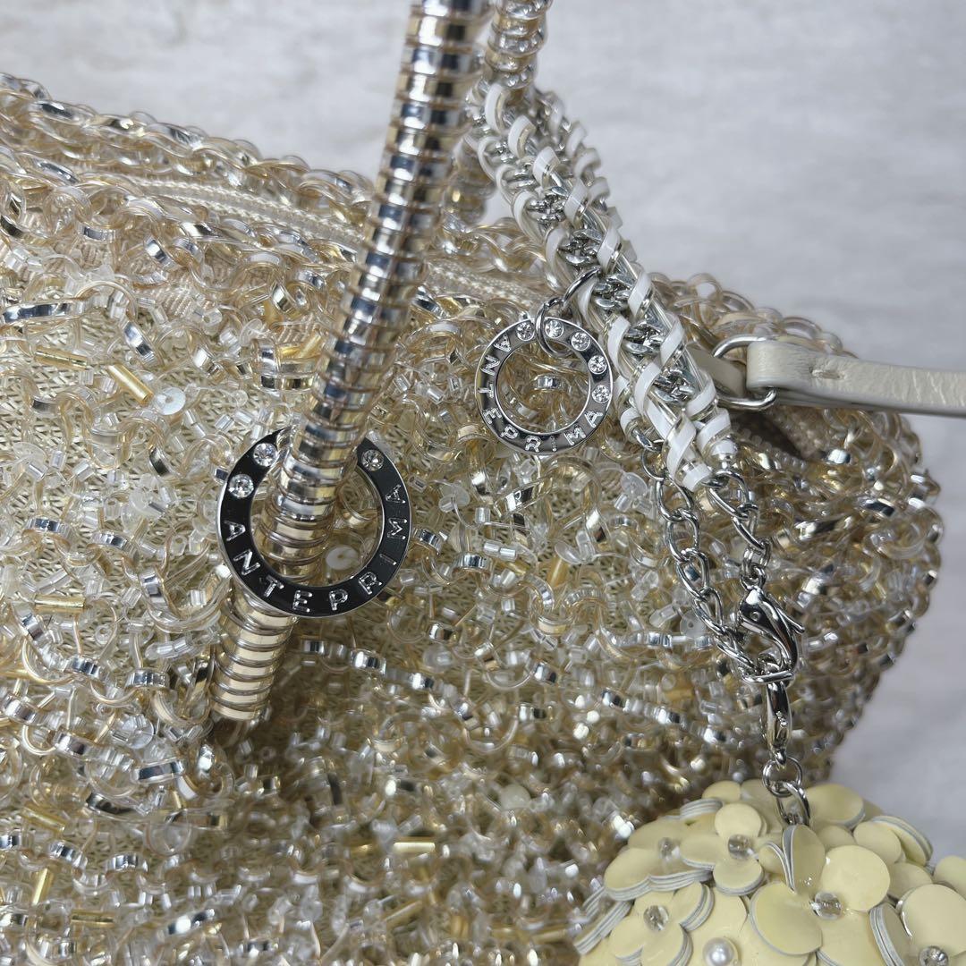 希少✨ほほ未使用　アンテプリマ ボストン ワイヤーバッグ　ゴールド　チャーム付き