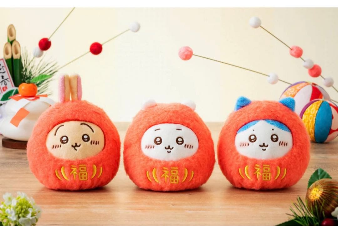 ちいかわ だるまになっちゃった！ころりん起き上がりこぼしぬいぐるみ（三個セット)