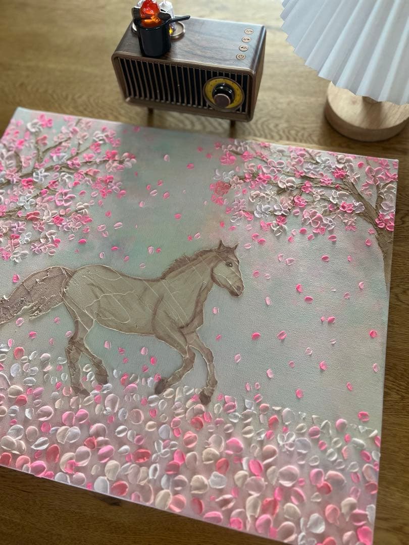 【しずか様 ページ】　テクスチャーアート 馬