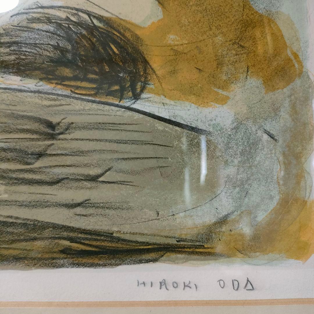 リトグラフ「レストランの女」（織田廣喜作）