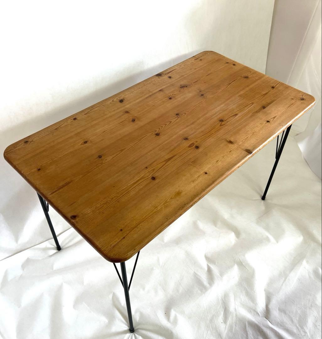 無垢材・古材・アイアンテーブル・作業台 幅122cm奥行67cm 高さ70cm