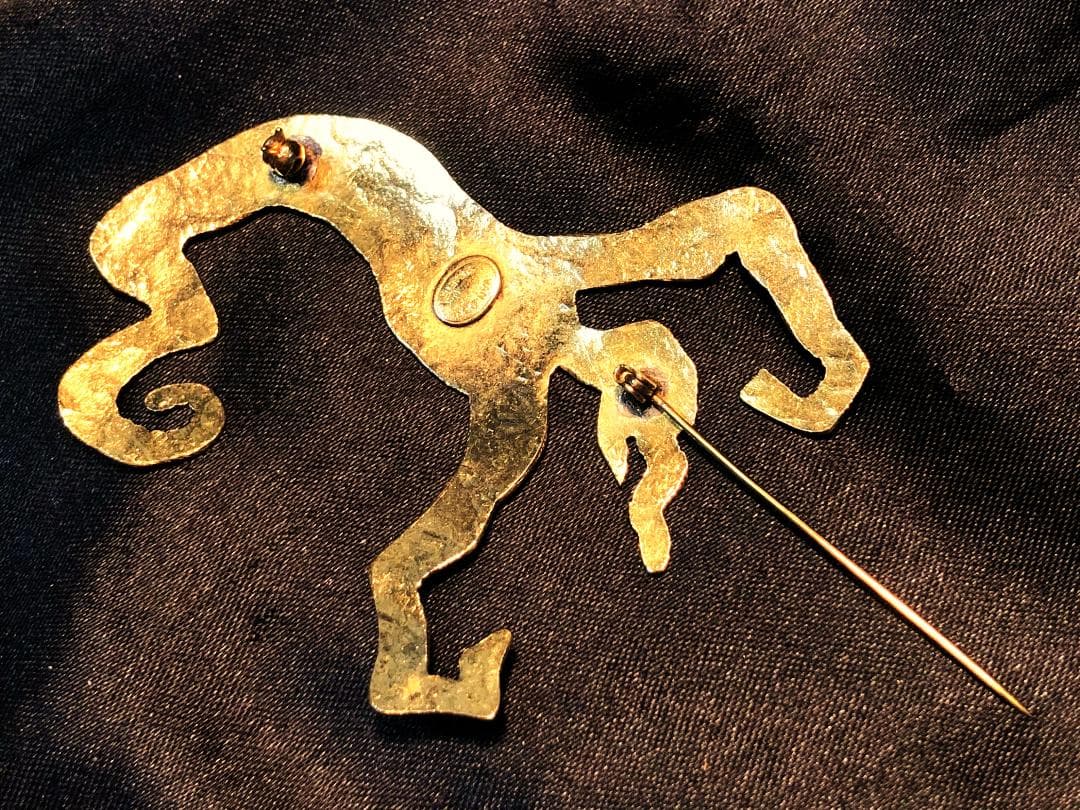 HERVÉ VAN DER STRAETEN 純金ブローチ 】 ヴィンテージ