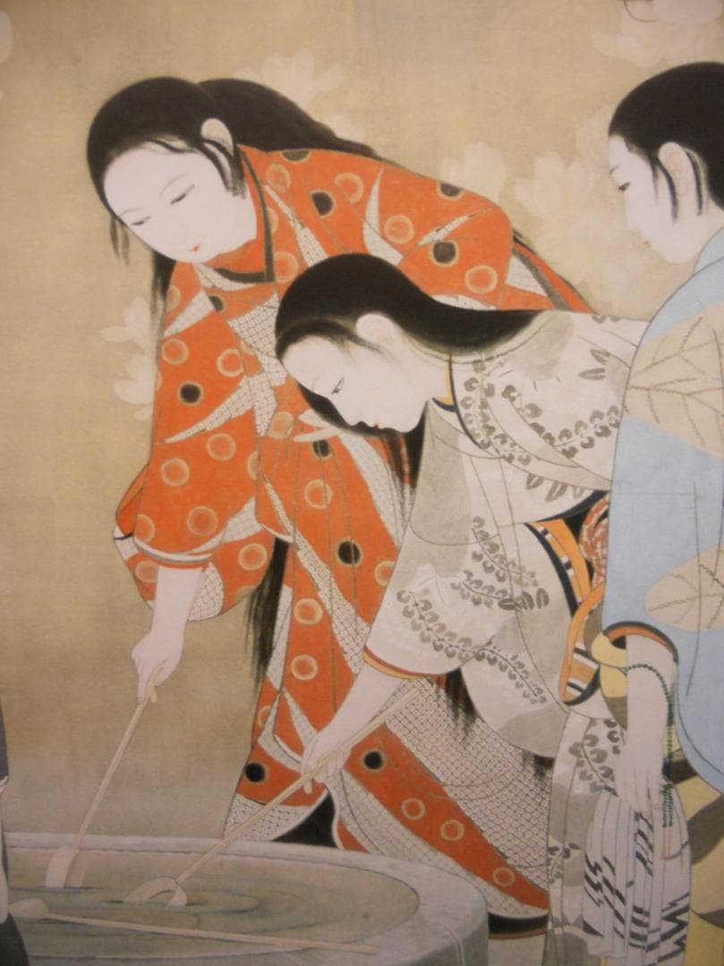 掛け軸 小林古径 『 極楽井 』 名品 複製 希少 軸装 茶道具 掛軸 新品