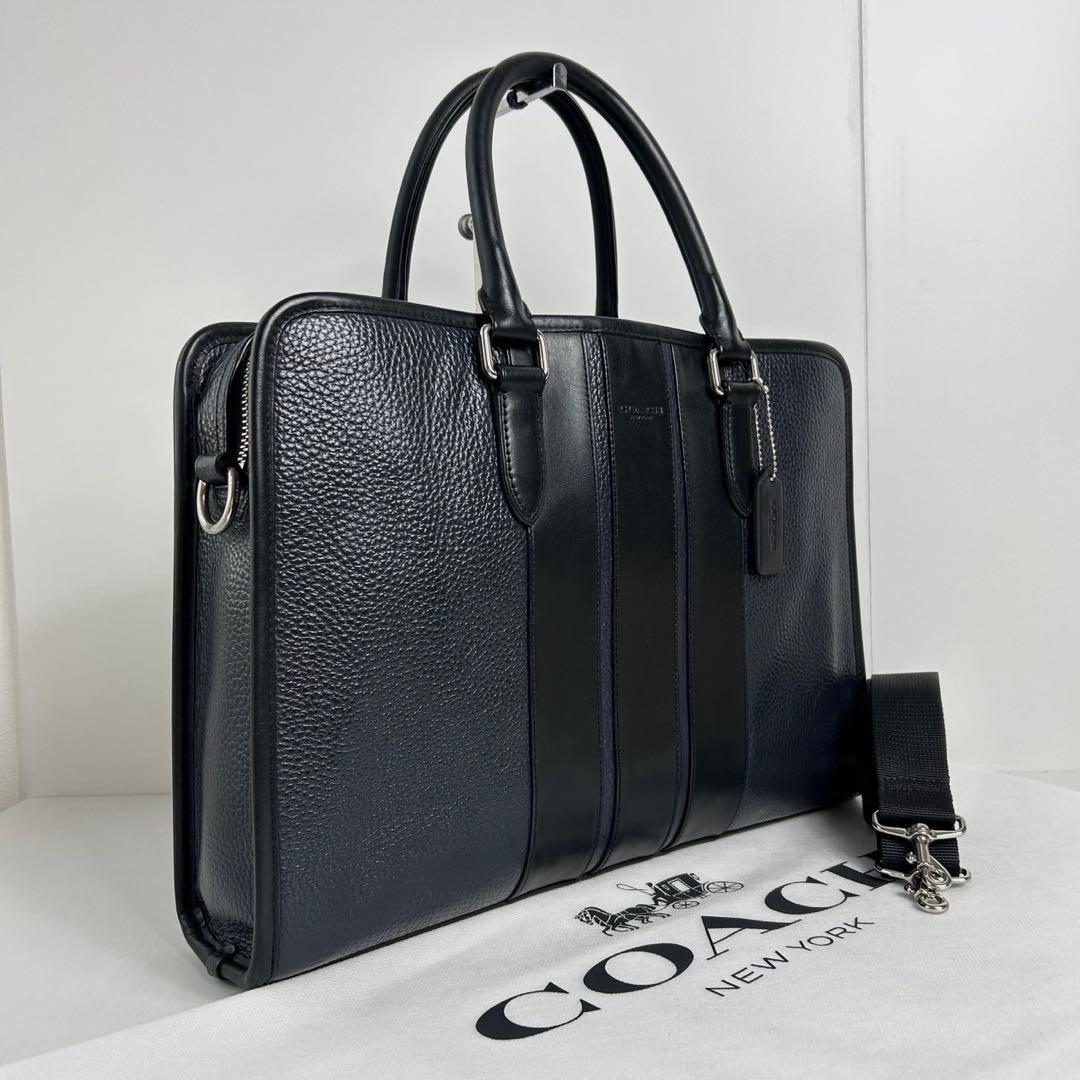 【良品】✅定価9.6万　メンテ済み　コーチ　ビジネスバッグ　COACH レザー