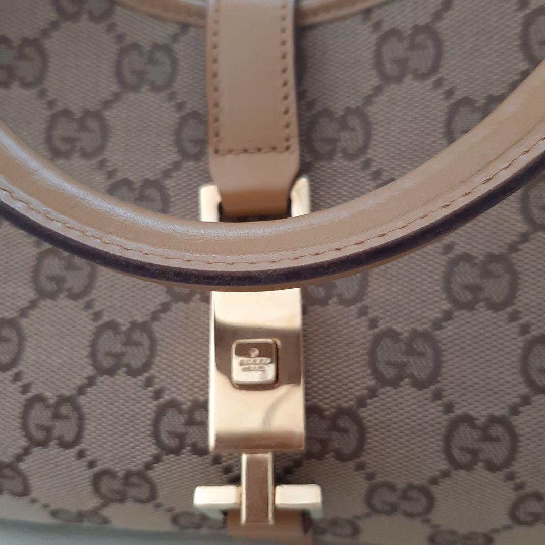 【使用感少】美品　グッチ ハンドバッグ ジャッキー ヴィンテージ ベージュ