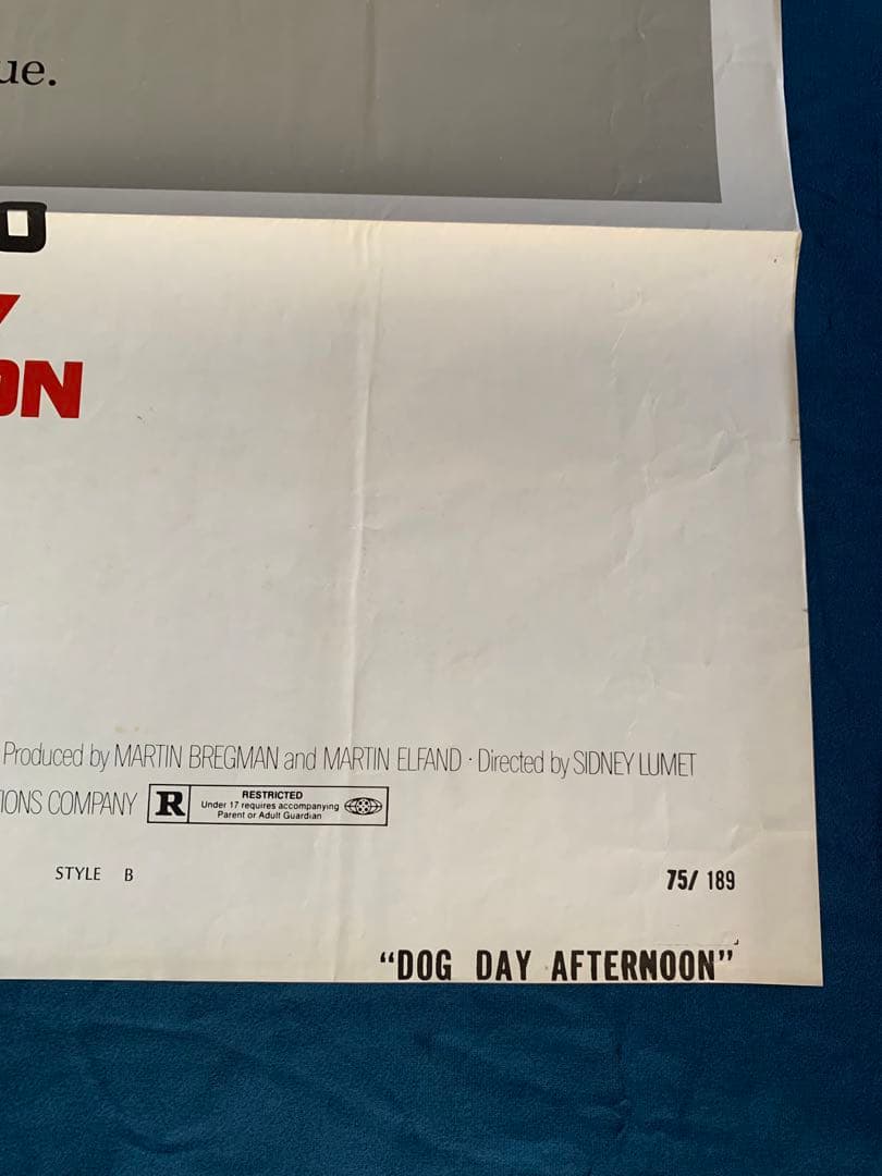 狼たちの午後　DOG DAY AFTERNOON USオリジナル映画ポスター