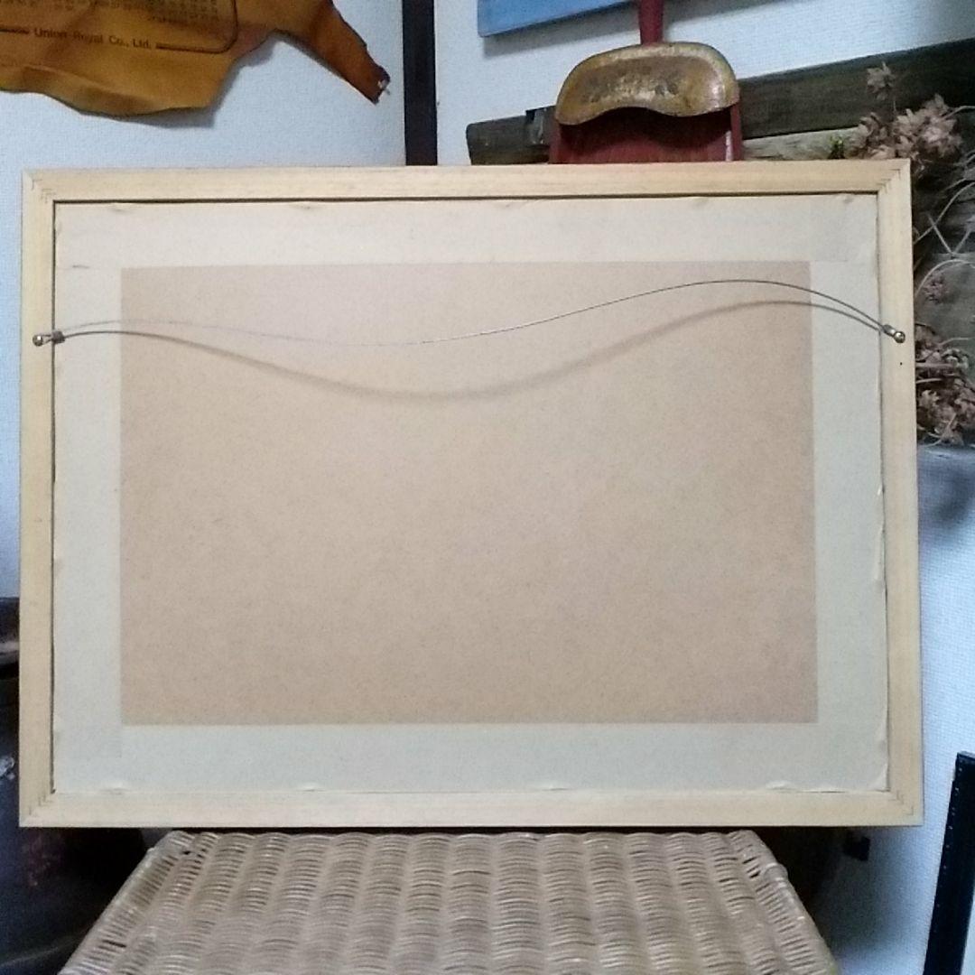 古木額縁に入ってる帯額装