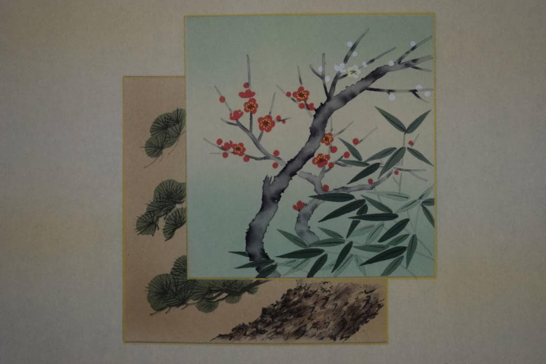 真作/春園/立雛図/美品/桐共箱付/布袋屋掛軸HF-470