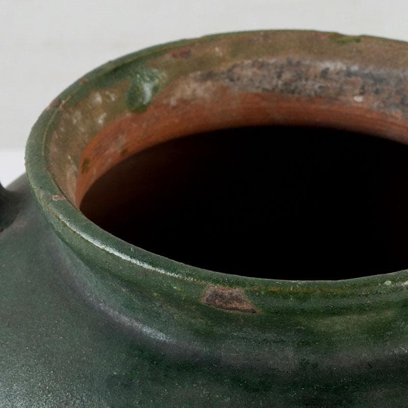 中国 漢緑釉 双耳壷 Z 9746