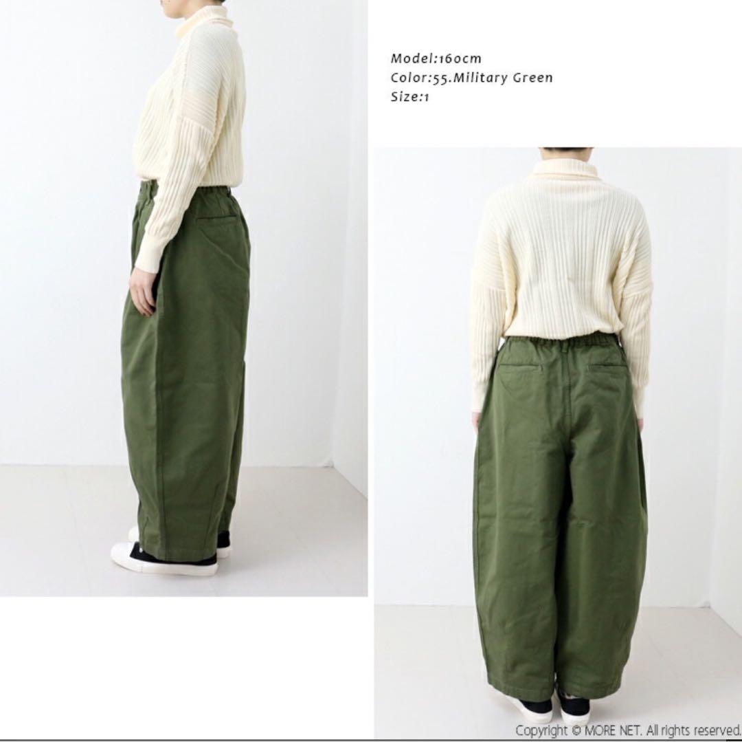 HARVESTY ミリタリーグリーン ワイドパンツ サイズ0