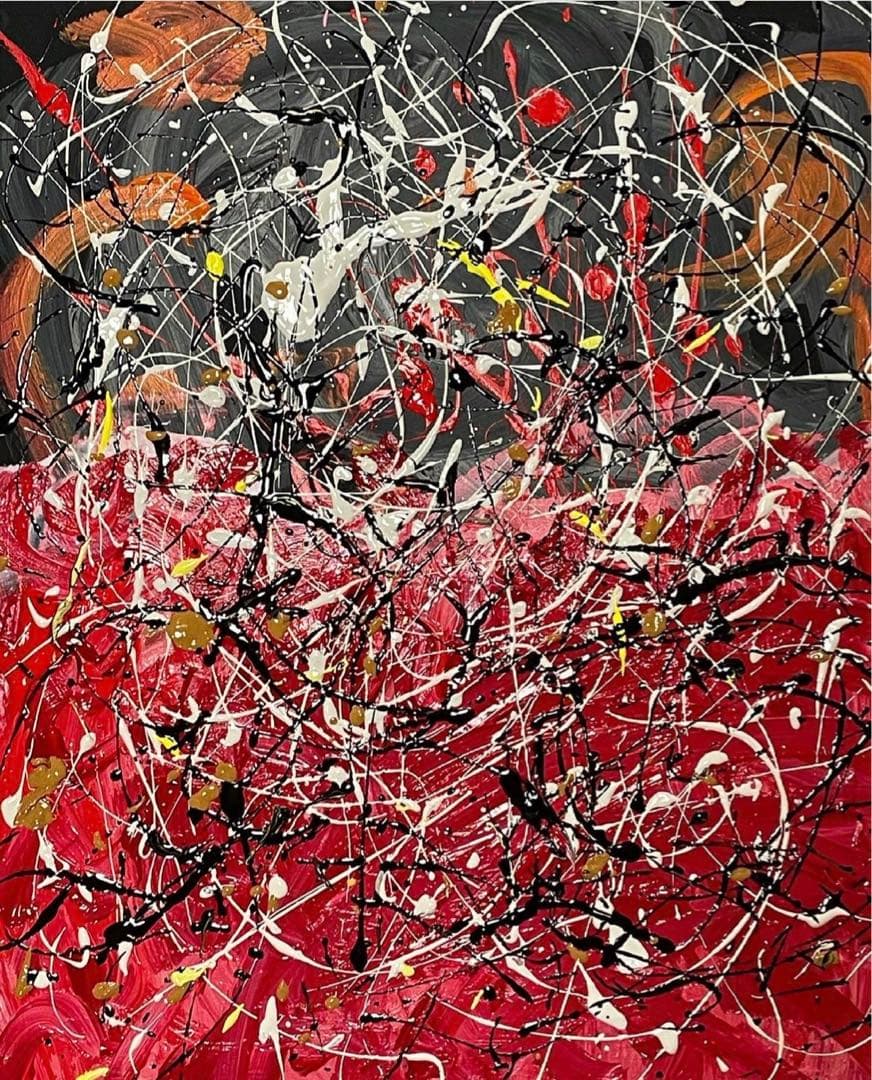 The Conflict between RED&BLACK 絵画 The Conflict between RED&BLACK