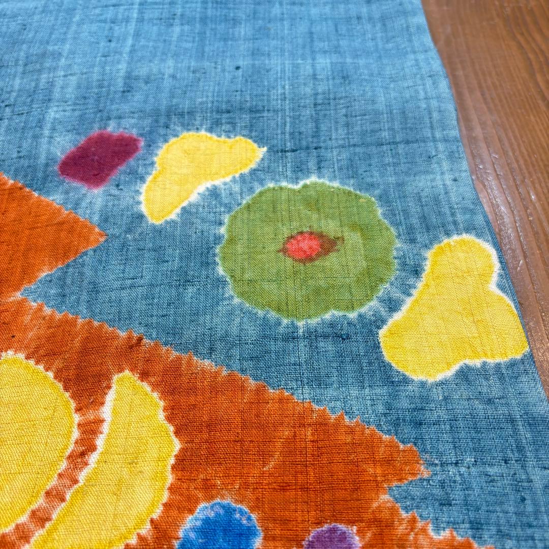 名古屋帯 九寸名古屋帯 染め帯 絞り 紬 カジュアル着物 正絹 o1568