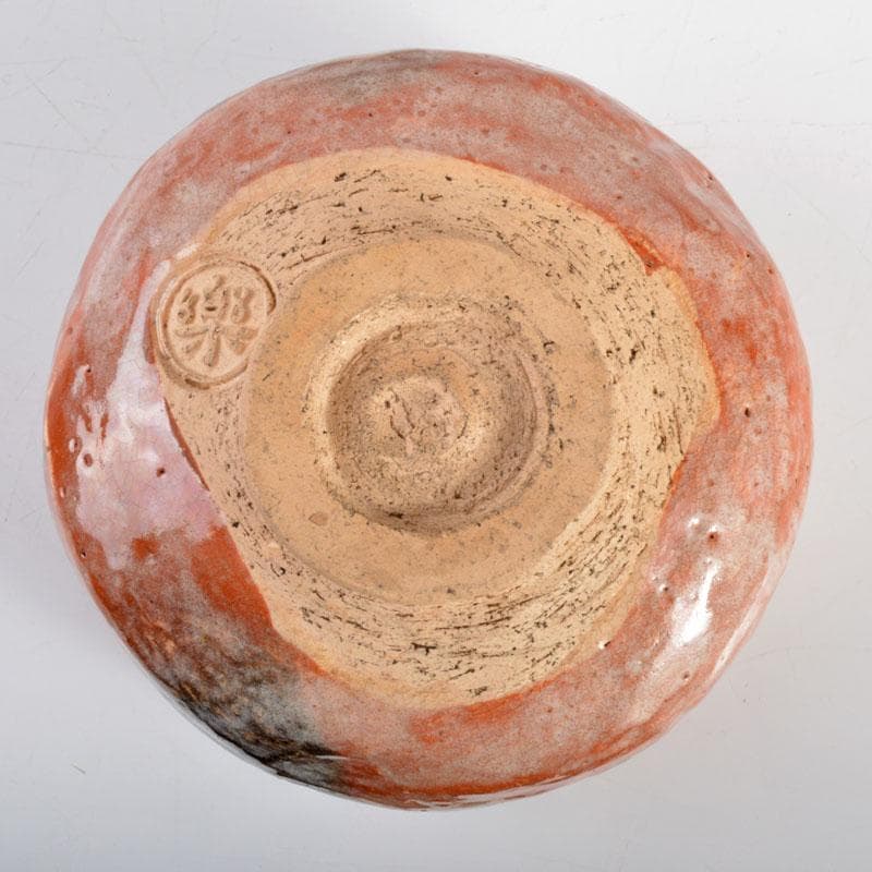 茶道具 楽吉左衛門 赤楽茶碗 共箱 M R4715