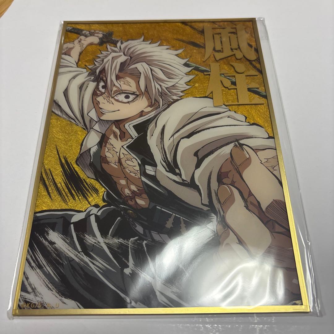 鬼滅の刃 幕間画集 くじ 不死川実弥 B賞 アクリル 色紙 風