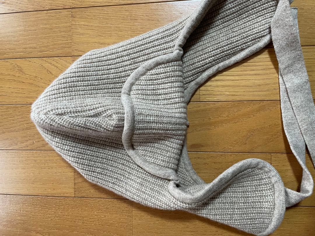 FUMIE TANAKA ear cover knit cap ベージュ ニット 帽 耳 付き