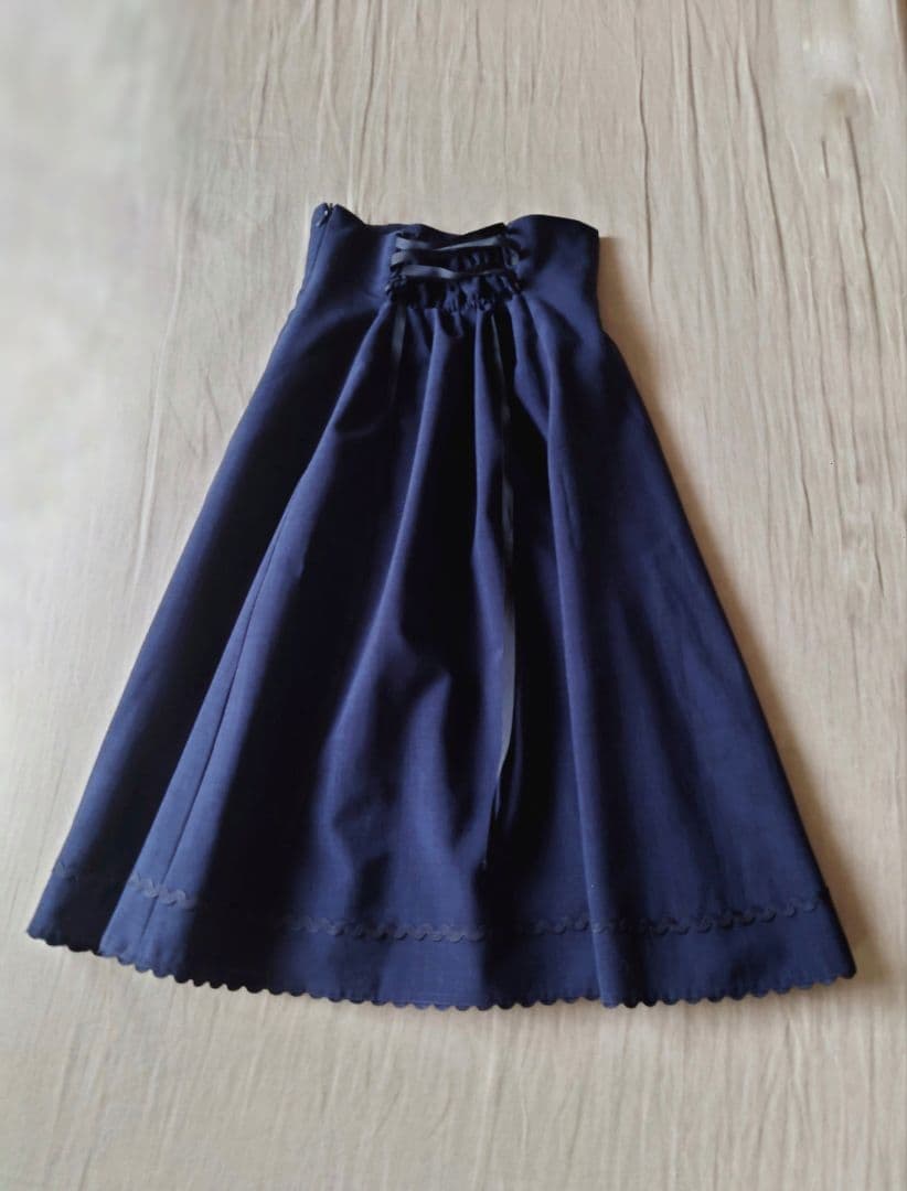 InnocentWorld ハイウエストスカート ネイビー 紺