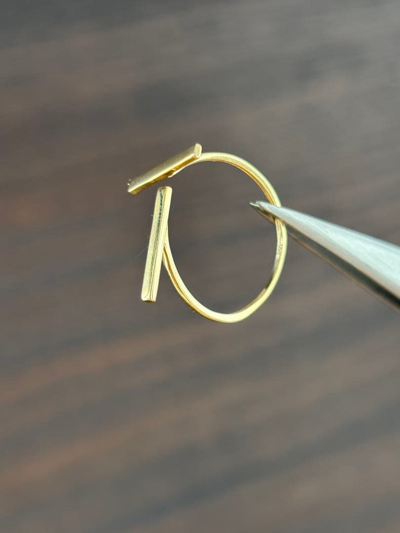 k18YG T型フリーリング