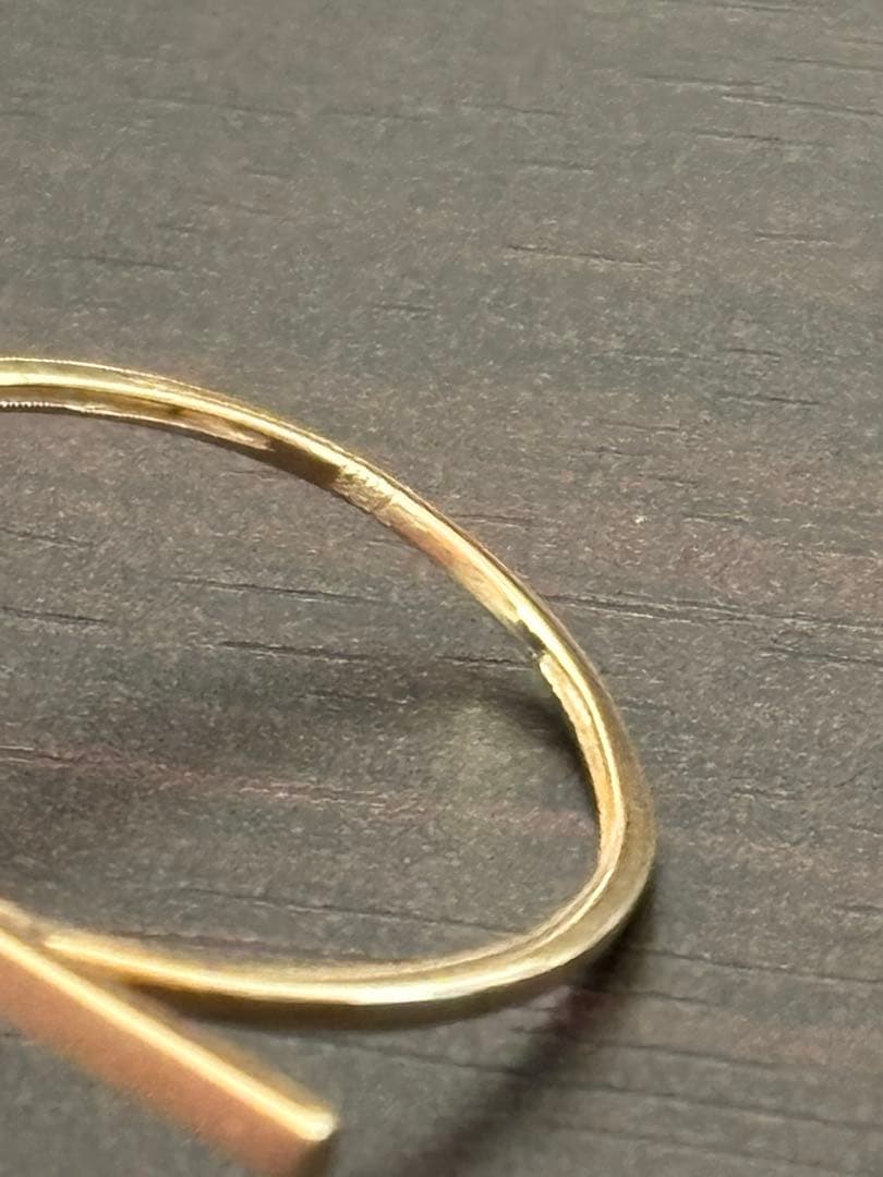 k18YG T型フリーリング