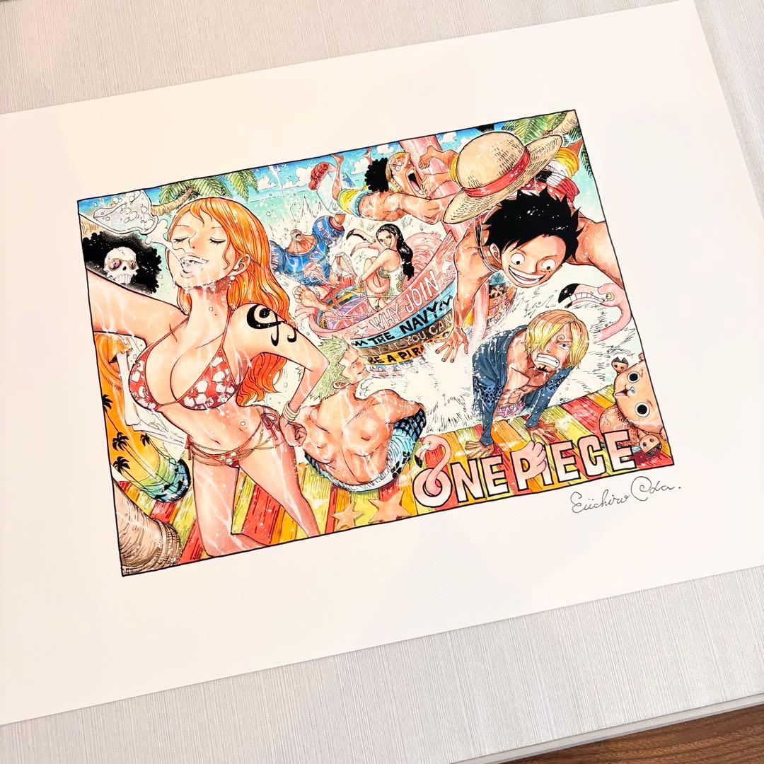 【世界10部限定】集英社マンガアートONE PIECE ワンピース 尾田栄一郎