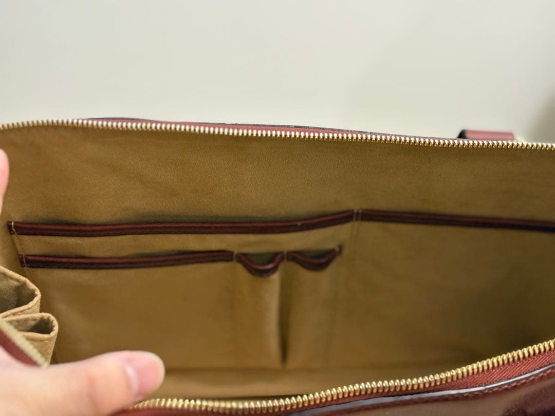 美品✨ GANZO GUD ブリーフケース カーフレザー ボルドー　保存袋付き