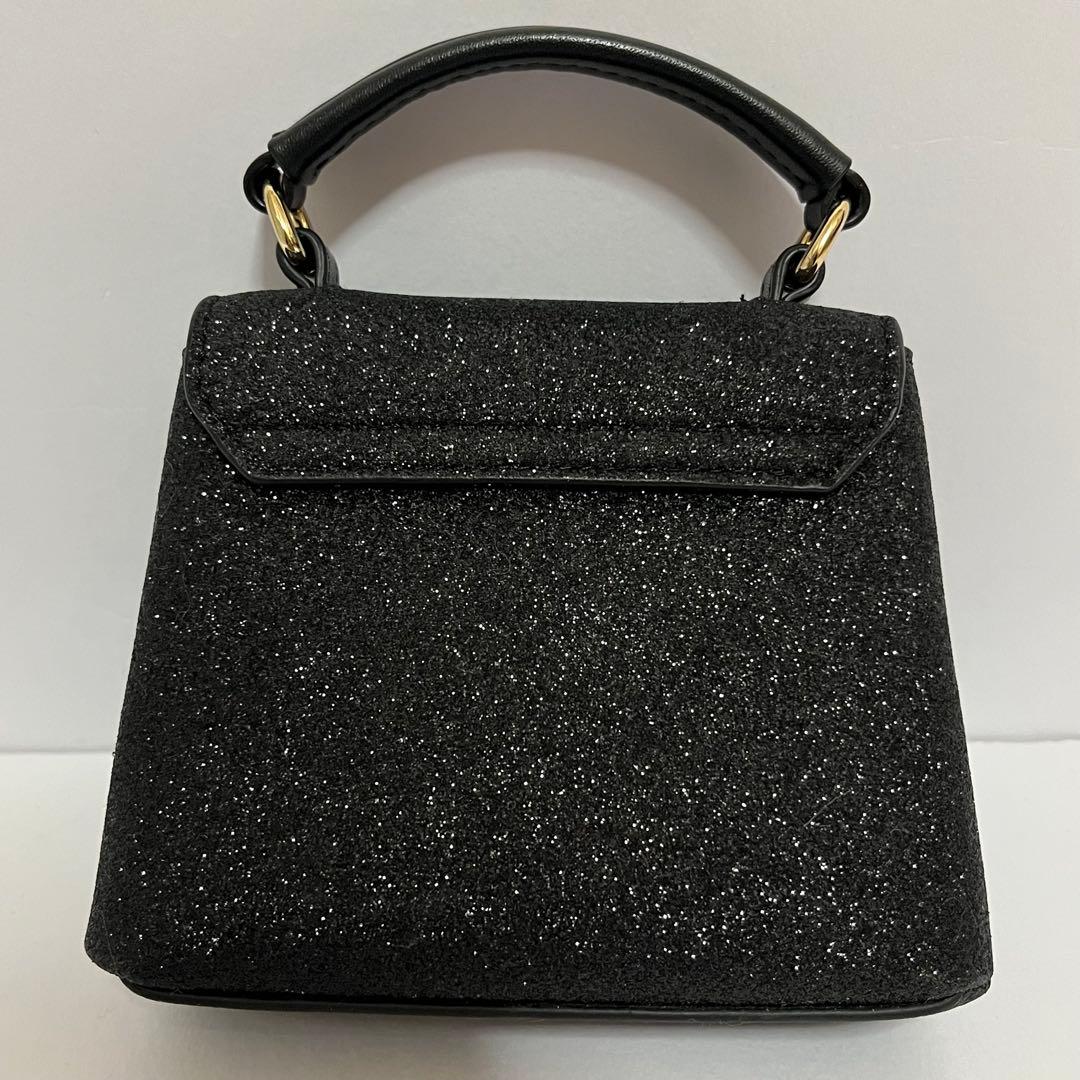 極美品✨フルラ　1927 2way ショルダーバッグ　ミニバッグ　グリッター　黒