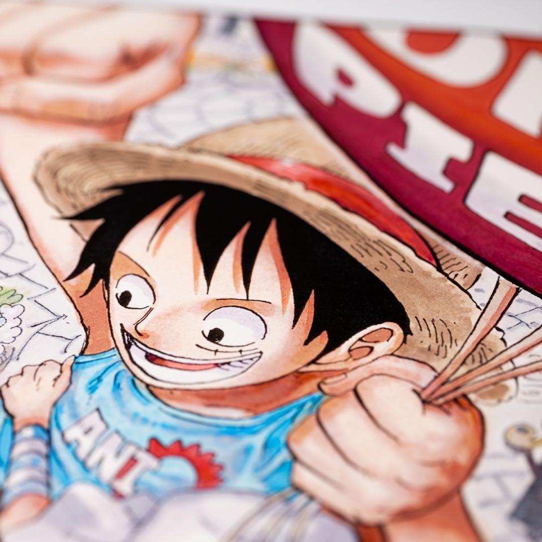 ワンピースサイン入り複製原画マンガアート