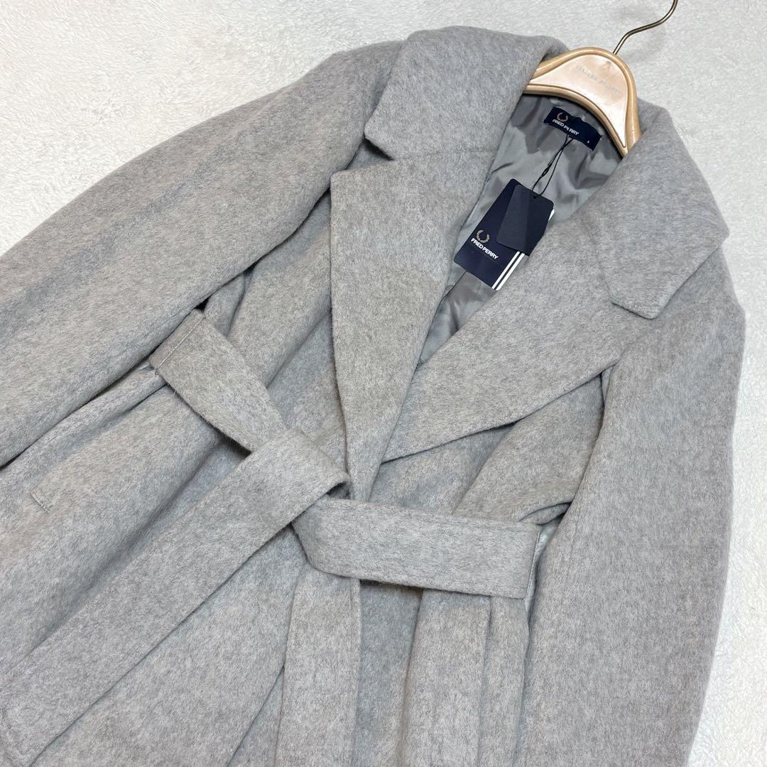 タグ付新品】フレッドペリー ウールモッサ ベルト付きチェ