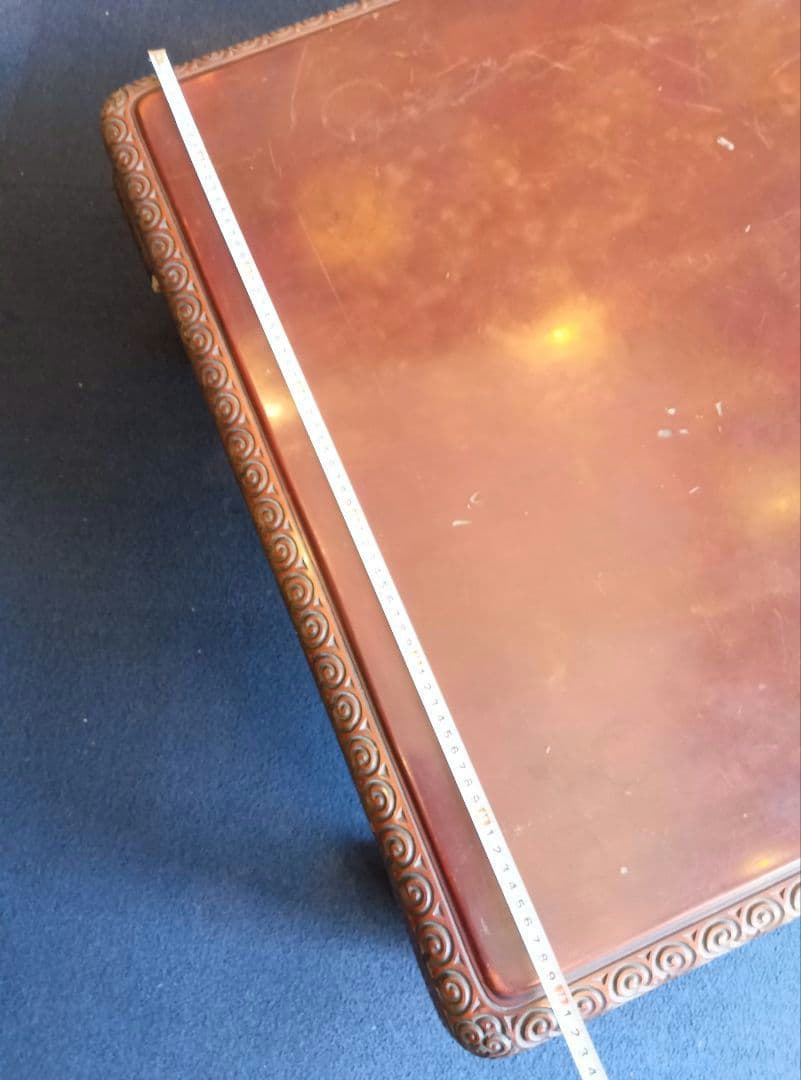 堆朱　座卓 約97cm✕ 74cm✕32.5cm　木製　アンティーク　脚取り外し